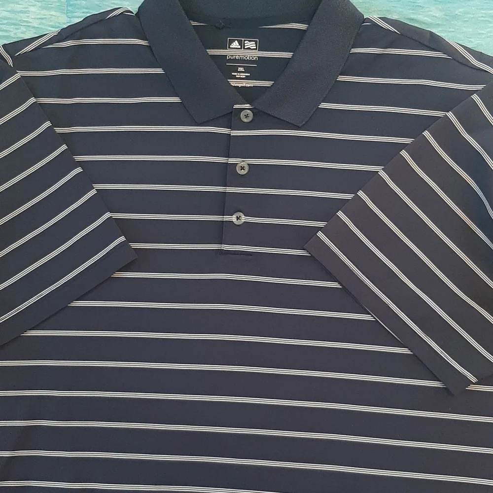 Adidas Men's Size XXL Pure Motion Short Sleeve Polo Shirt Golf Casual